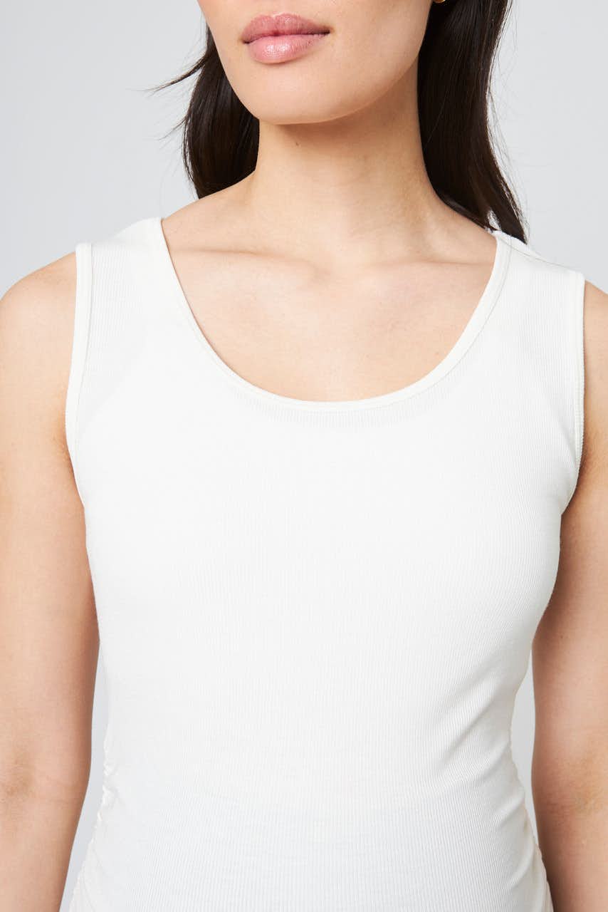 Composure Ribbed Maternity Tank Top Papyrus