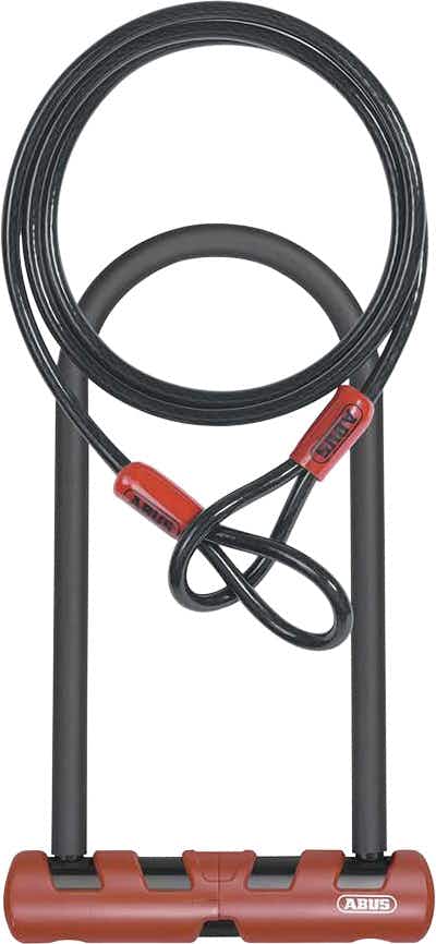 Ultimate 420 U-lock + Cable Combo Pack Red