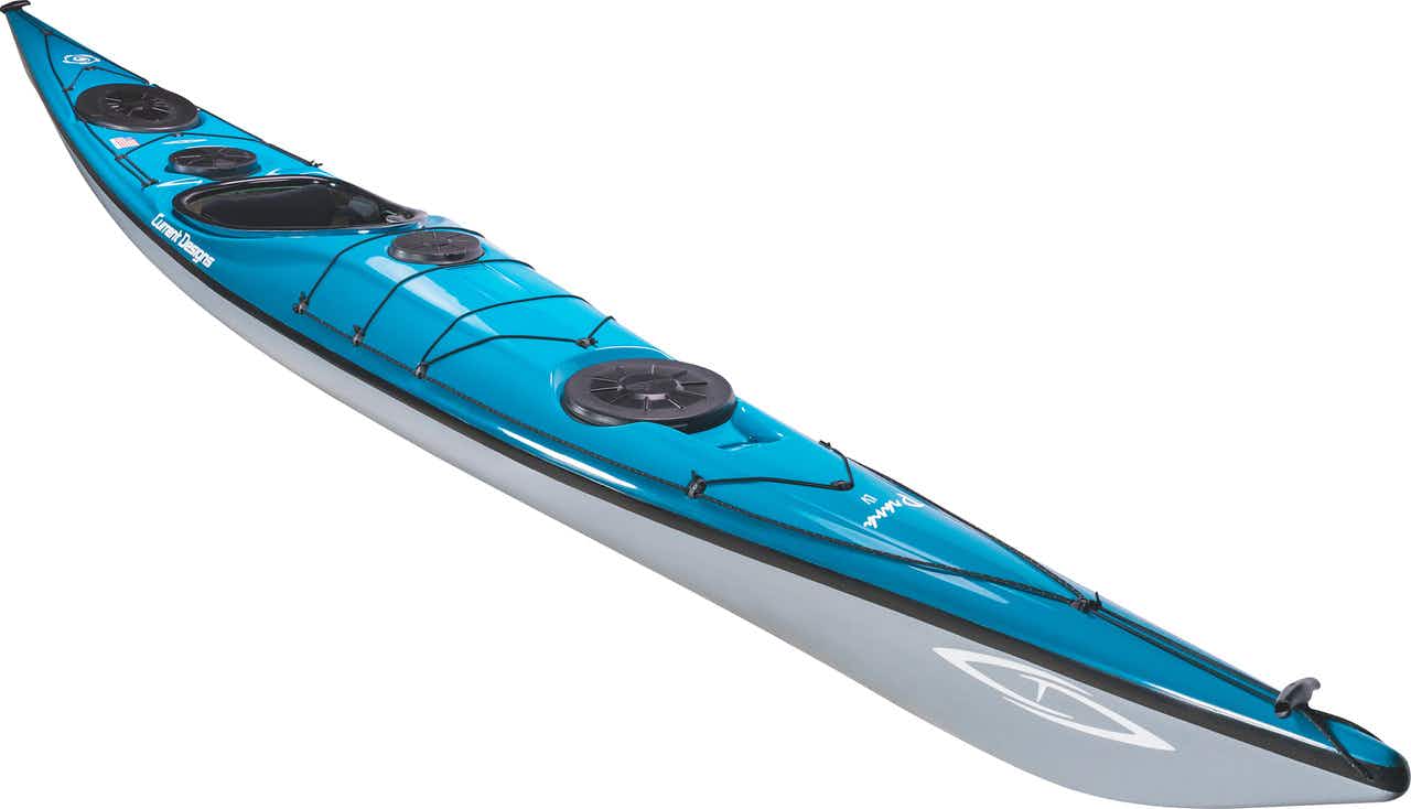 Prana LV Fiberglass Sea Kayak Aqua/Grey/Black