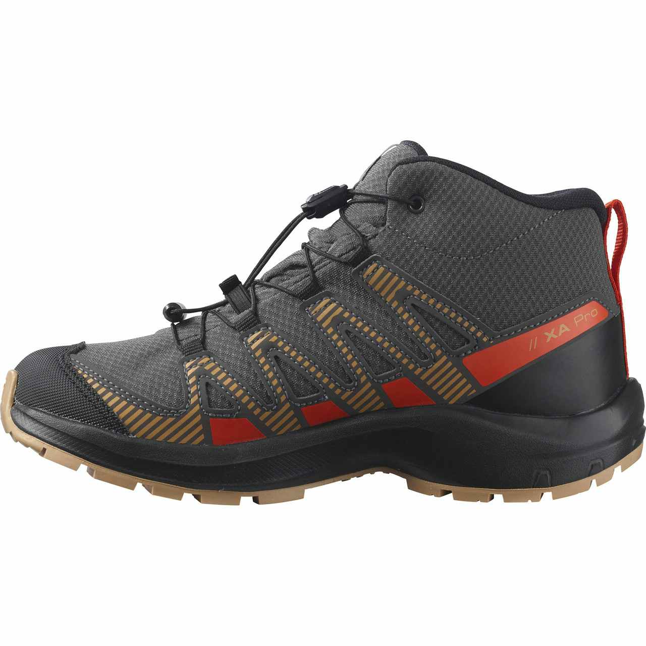 XA Pro V8 Mid CSWP J Hiking Shoes Magnet/Acorn/Cherry Tomat