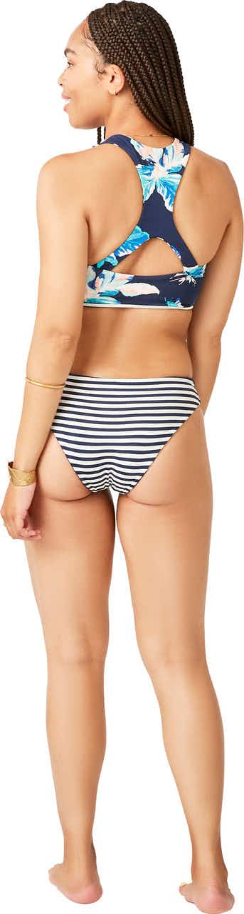 Culotte de bikini réversible Sanitas L'astronome/Rayure marine