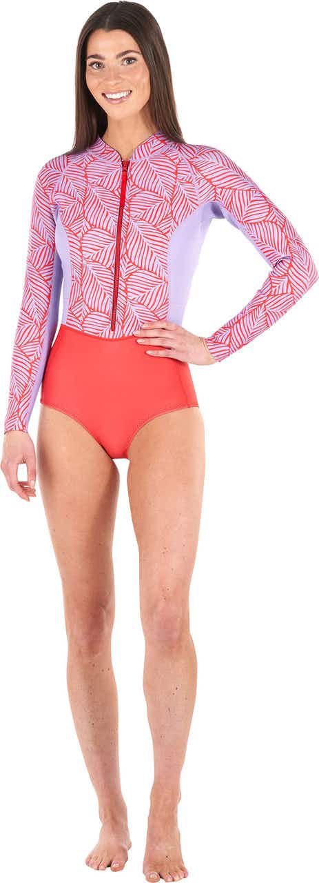 Mystique 1.2mm Long Sleeve Front Zip Swimsuit Scarlet