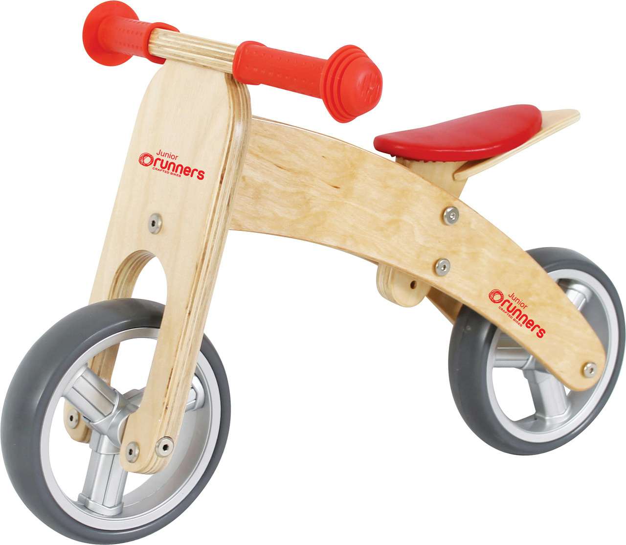 Junior Push Bicycle Red/Wood