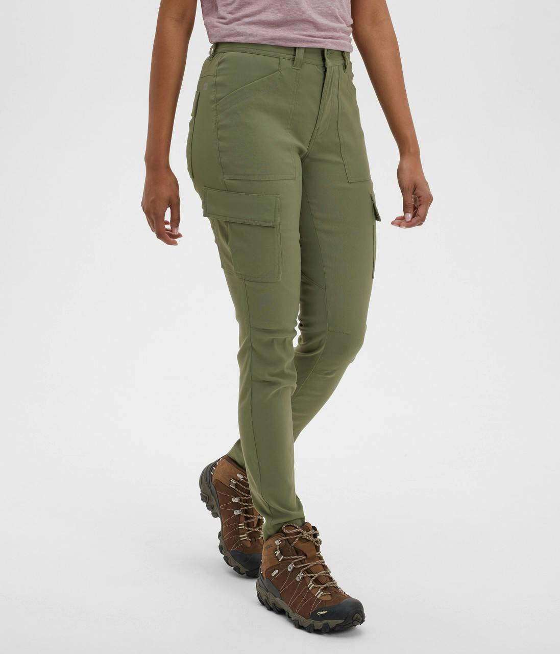 Terrena High Rise Cargo Pants Green Olive
