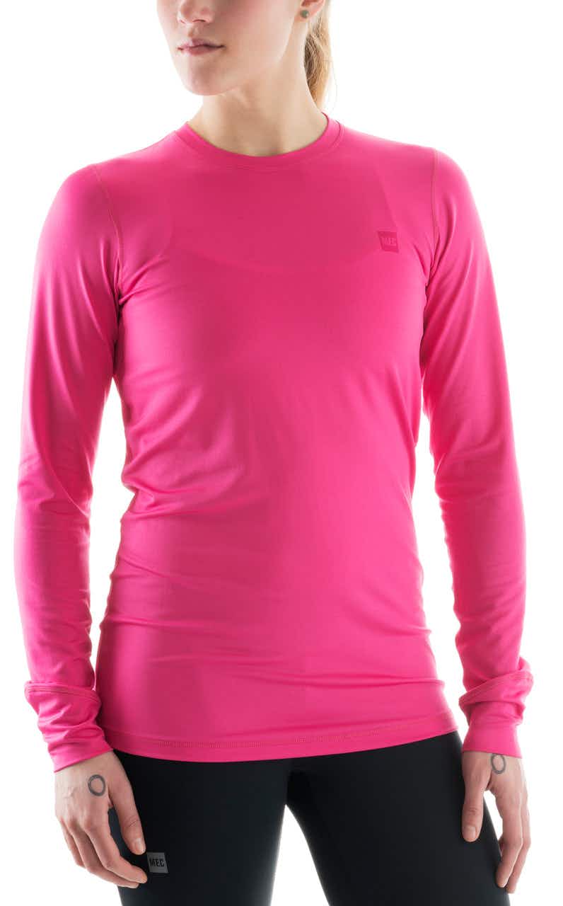T1 Long  Sleeve Crew Pink Punch