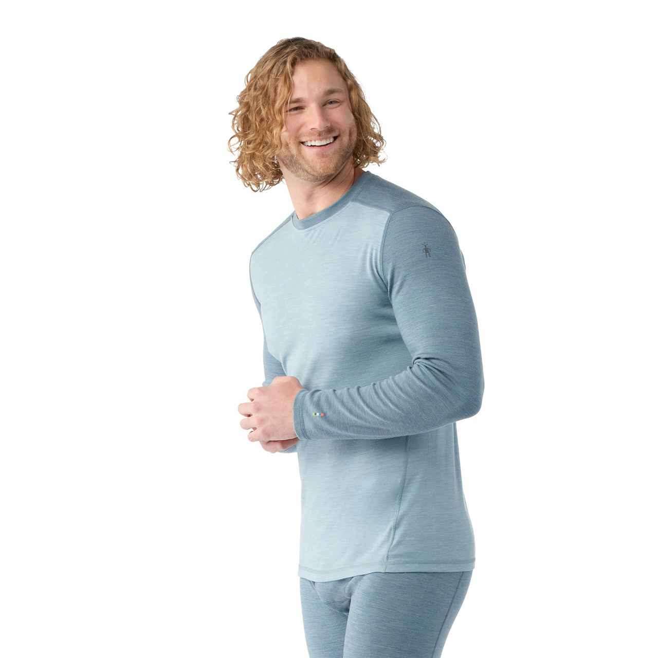 Classic Thermal Merino Base Layer Crew Pewter Blue/Lead