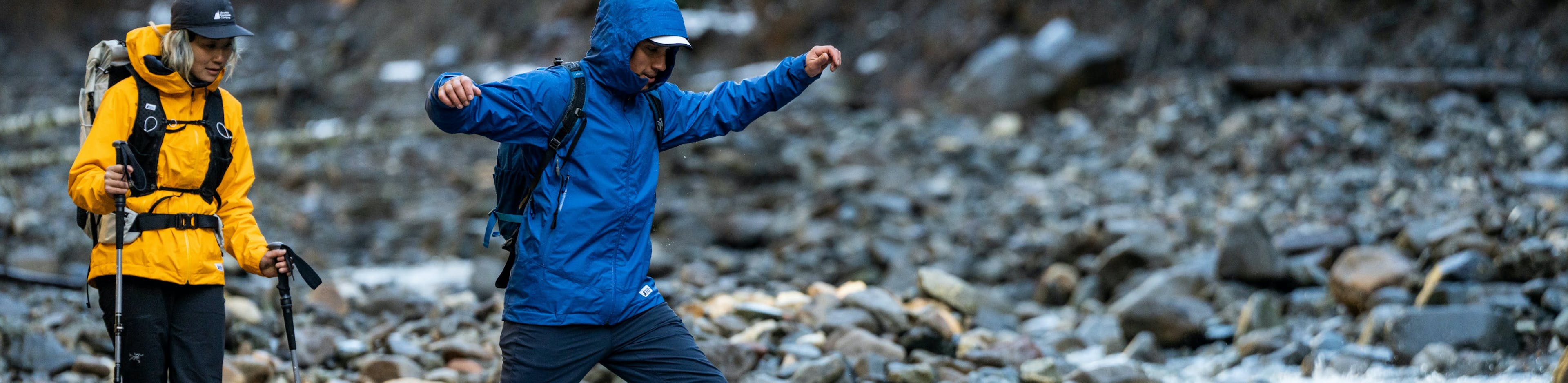 Up-for-anything waterproof-breathable protection for drizzles to downpours. Designed in Vancouver, tested all over. MEC Rainwear Collection