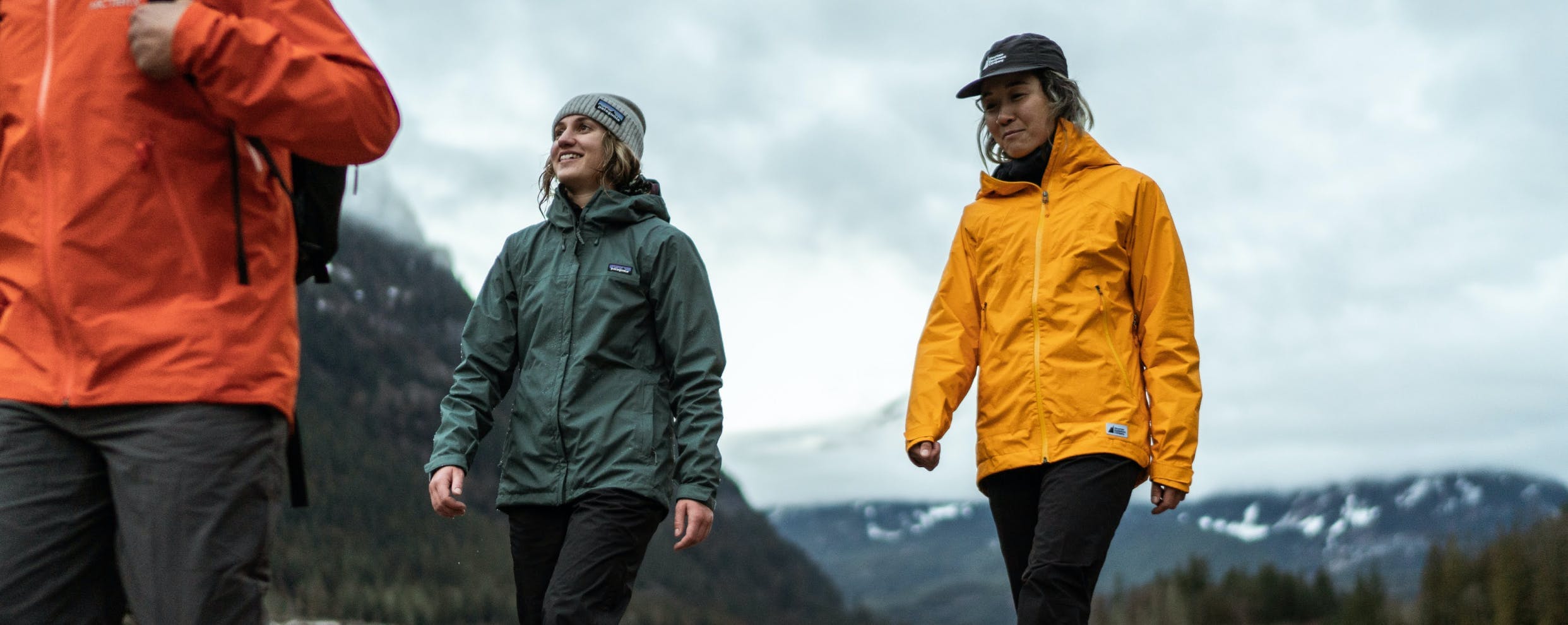 Jackets, pants and accessories to keep you dry on pine needle floors or rocky shores.
