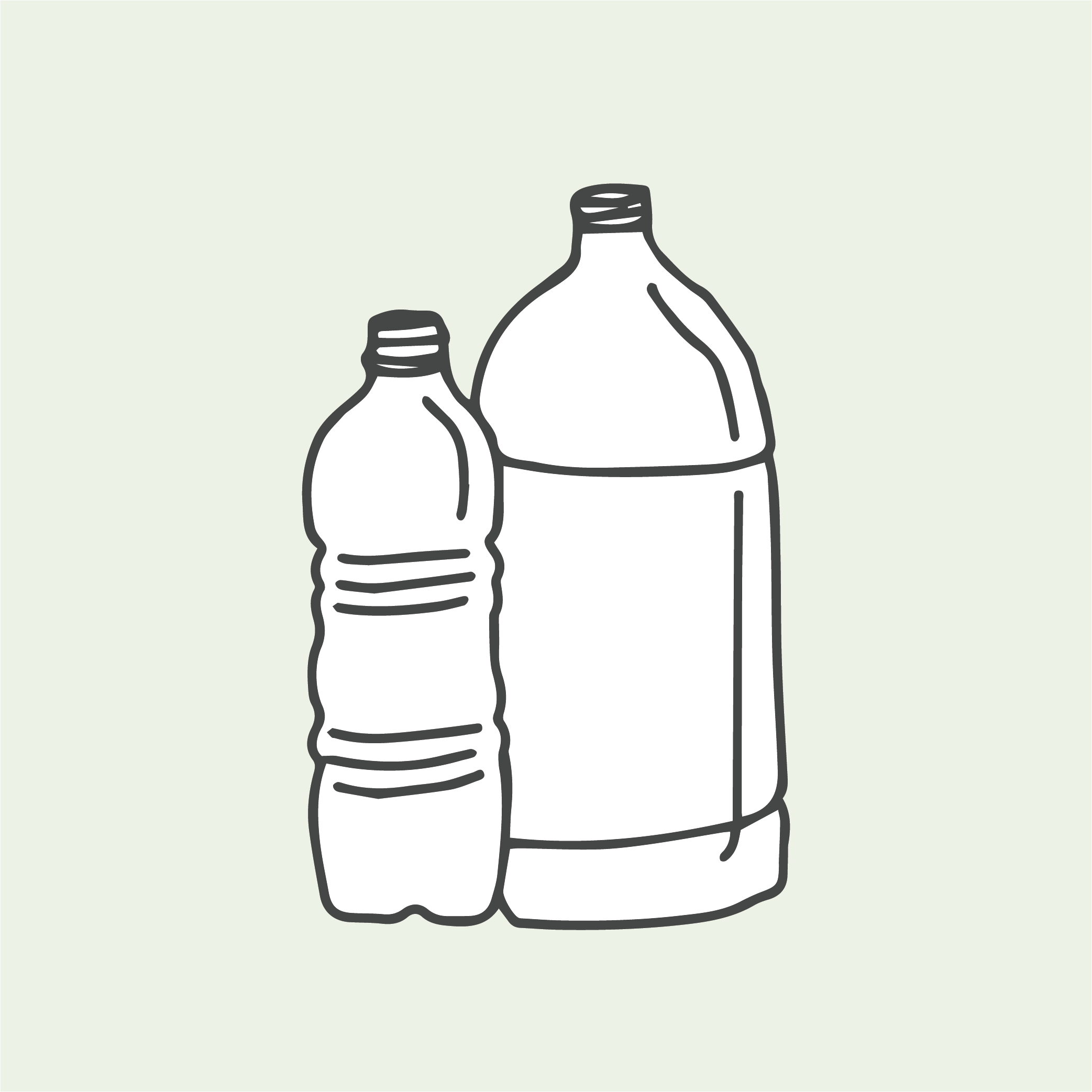 Illustration of plastic bottles