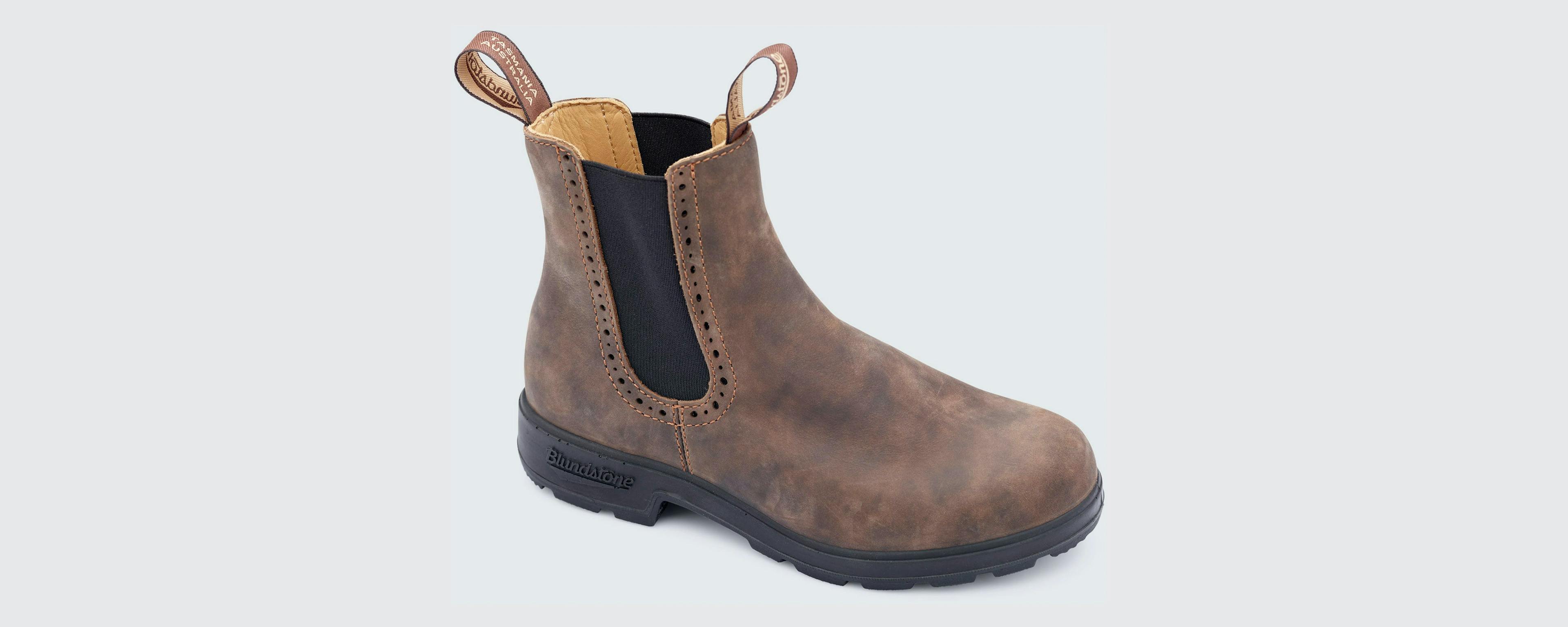 Brown leather blundstone boots