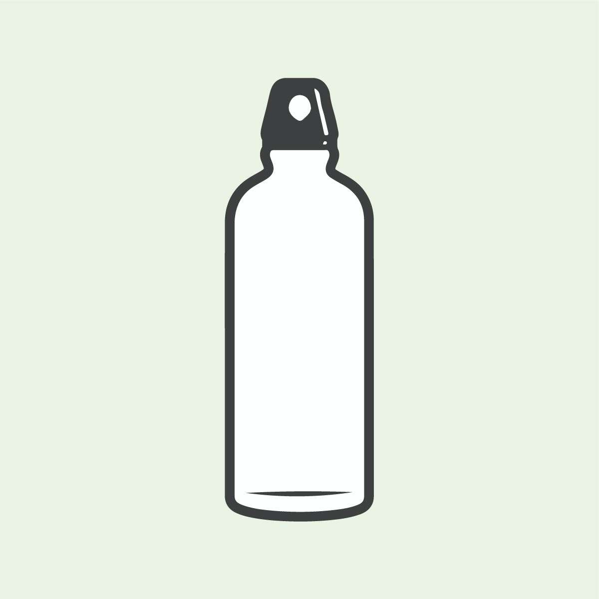 Icon of a stainless steel water bottle