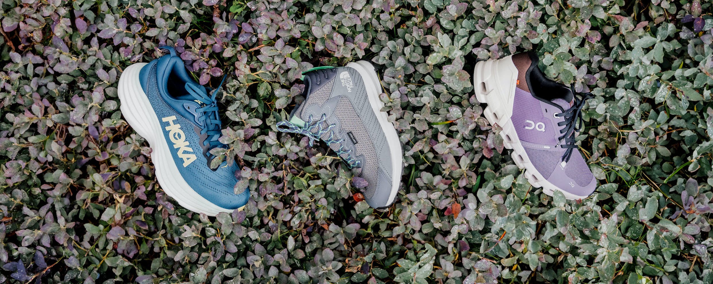 Nouveau souliers. Semelles adhérents, étoffes imperméables et matériaux recyclés pour explorer les sentiers.