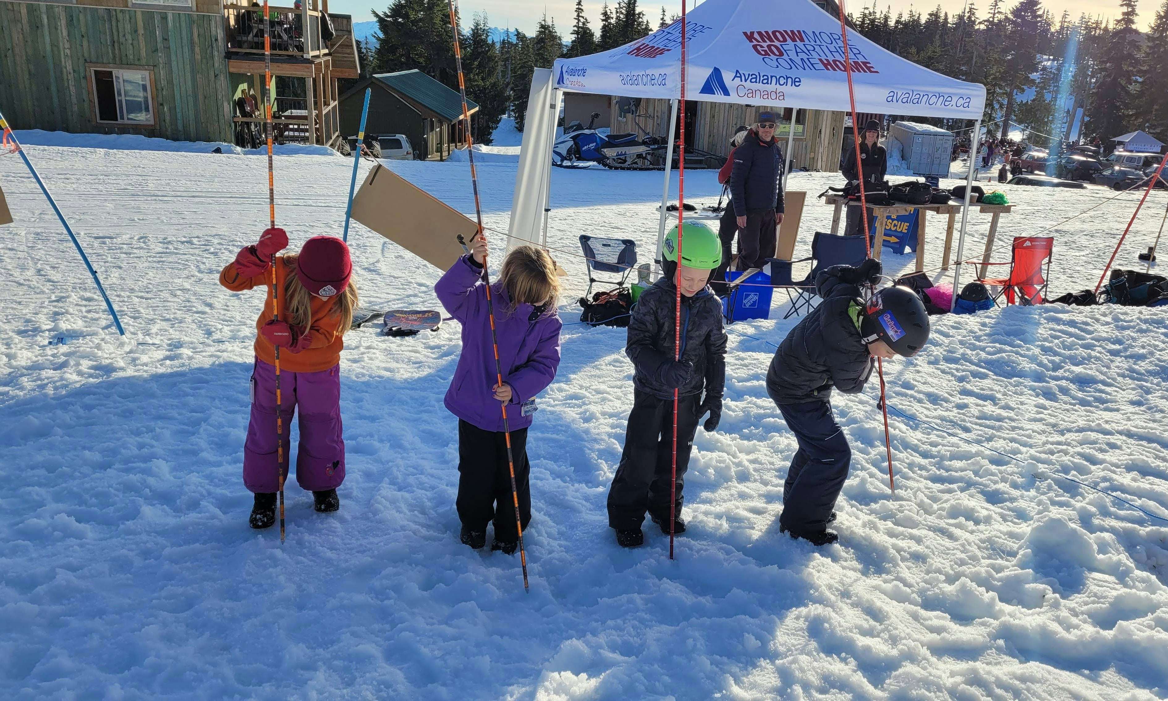 Photo: Avalanche Canada outreach team at on Vancouver Island an event during Avalanche Awareness week