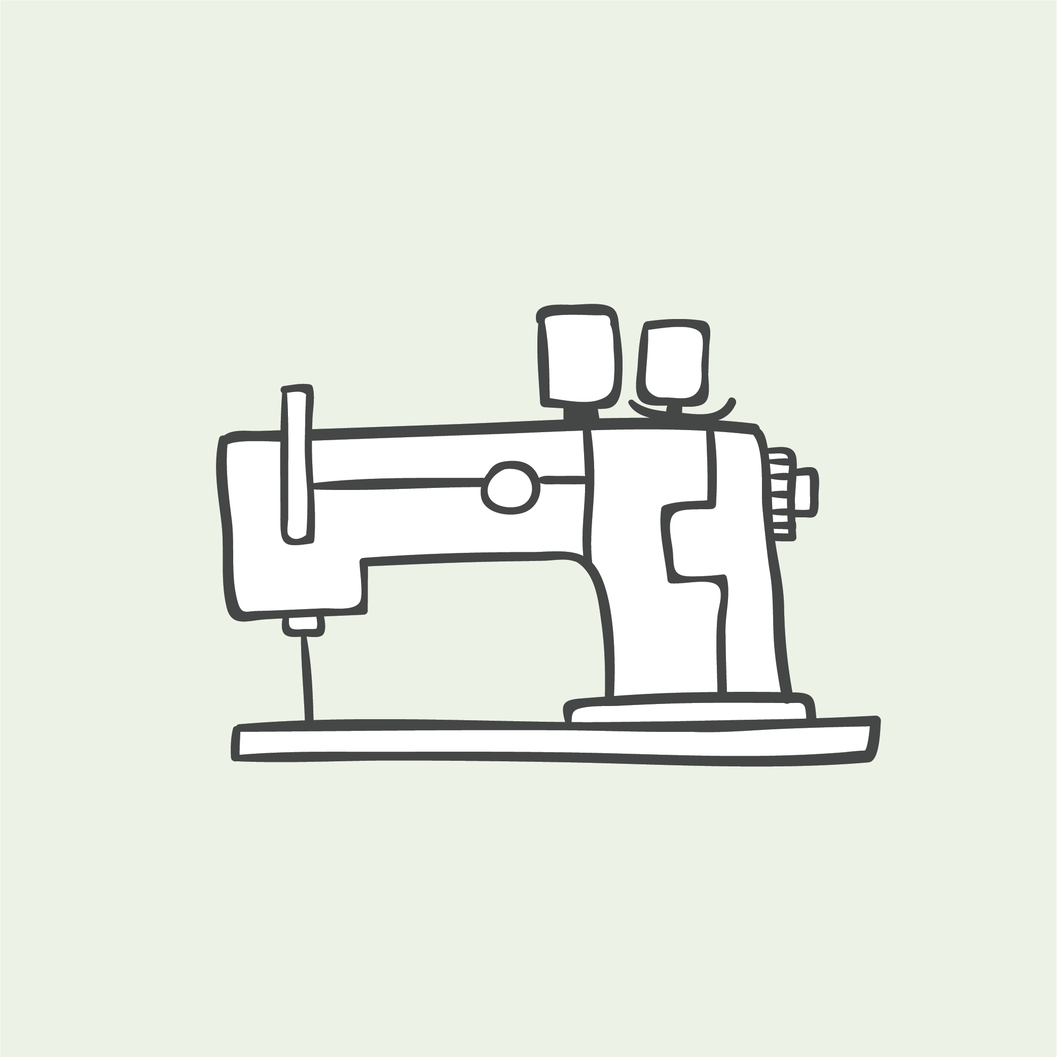 Illustration of a sewing machine