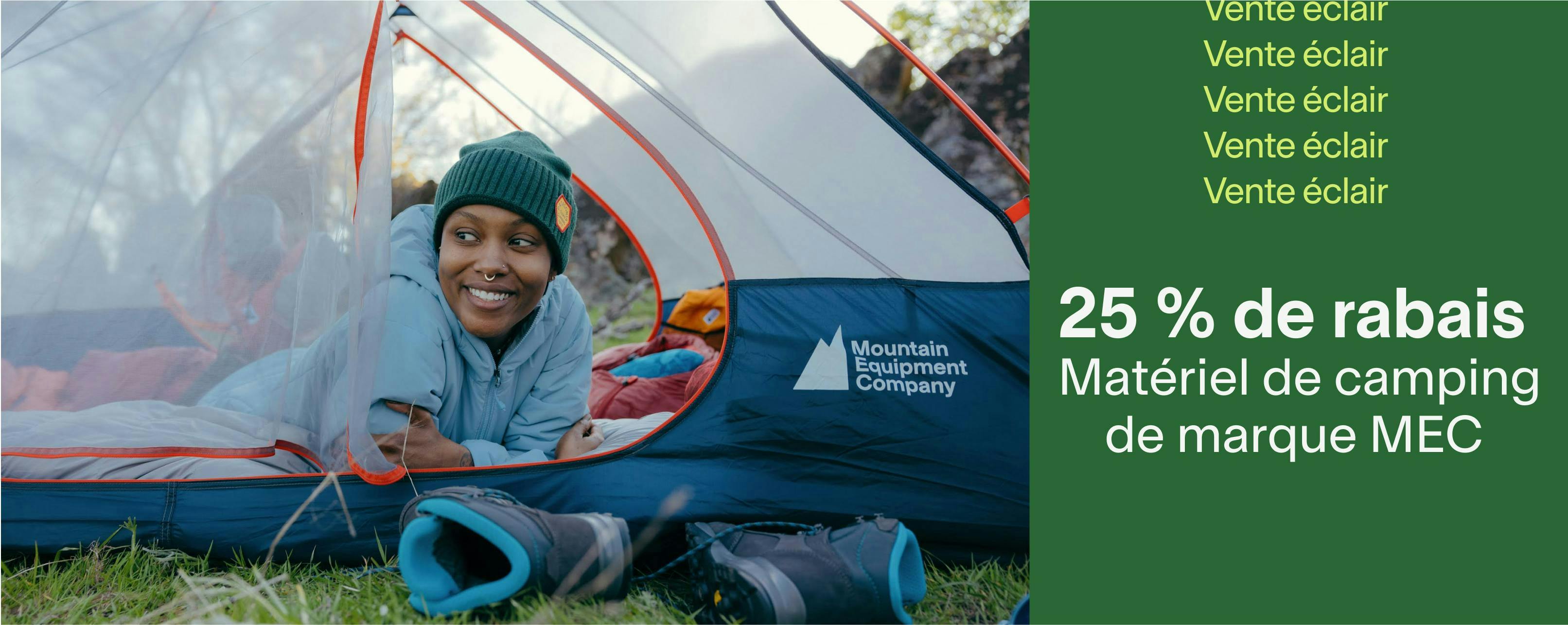C’est l’occasion idéale d’économiser pour compléter votre ensemble de camping. Styles sélectionnés, jusqu’au 3 mai.