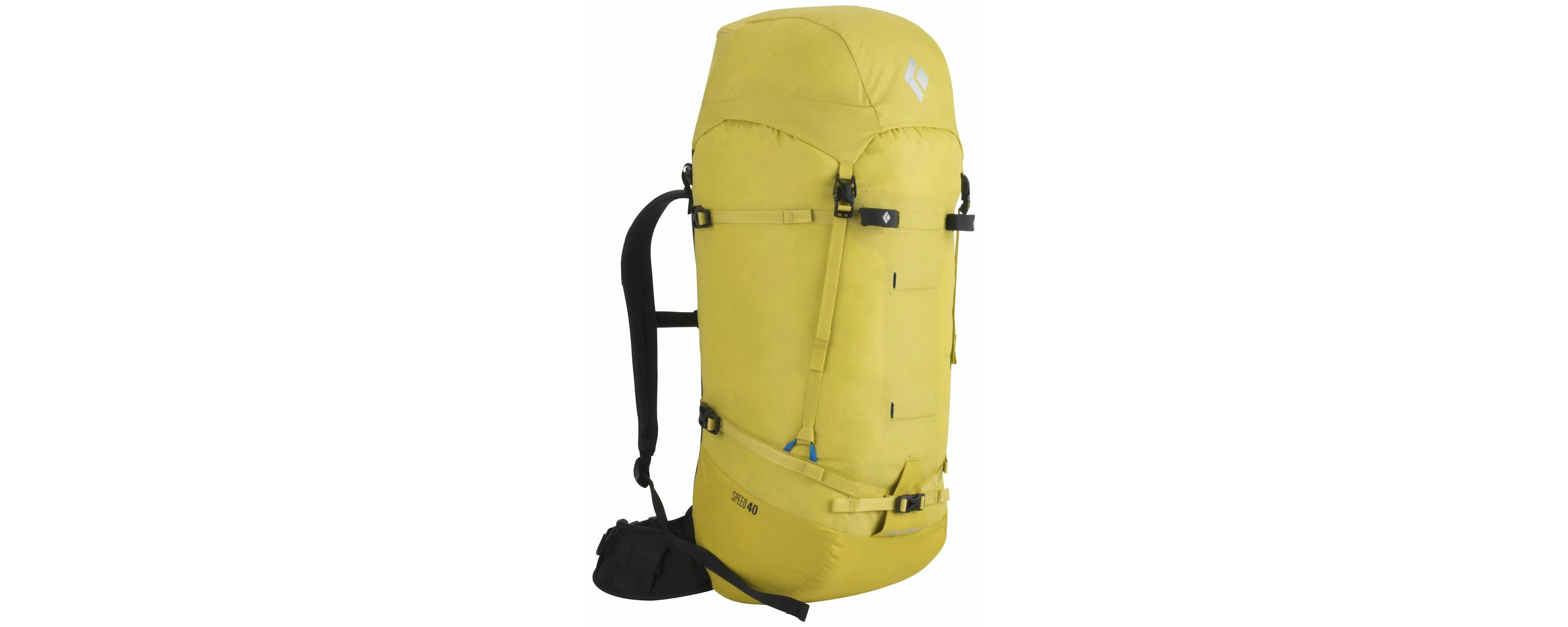 Pail yellow climbing backpack