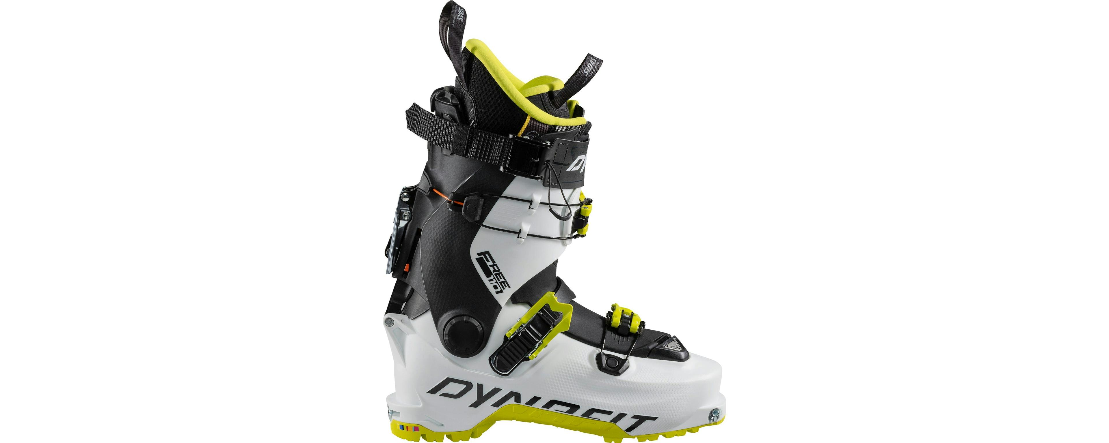 White Dynafit backcountry ski boot