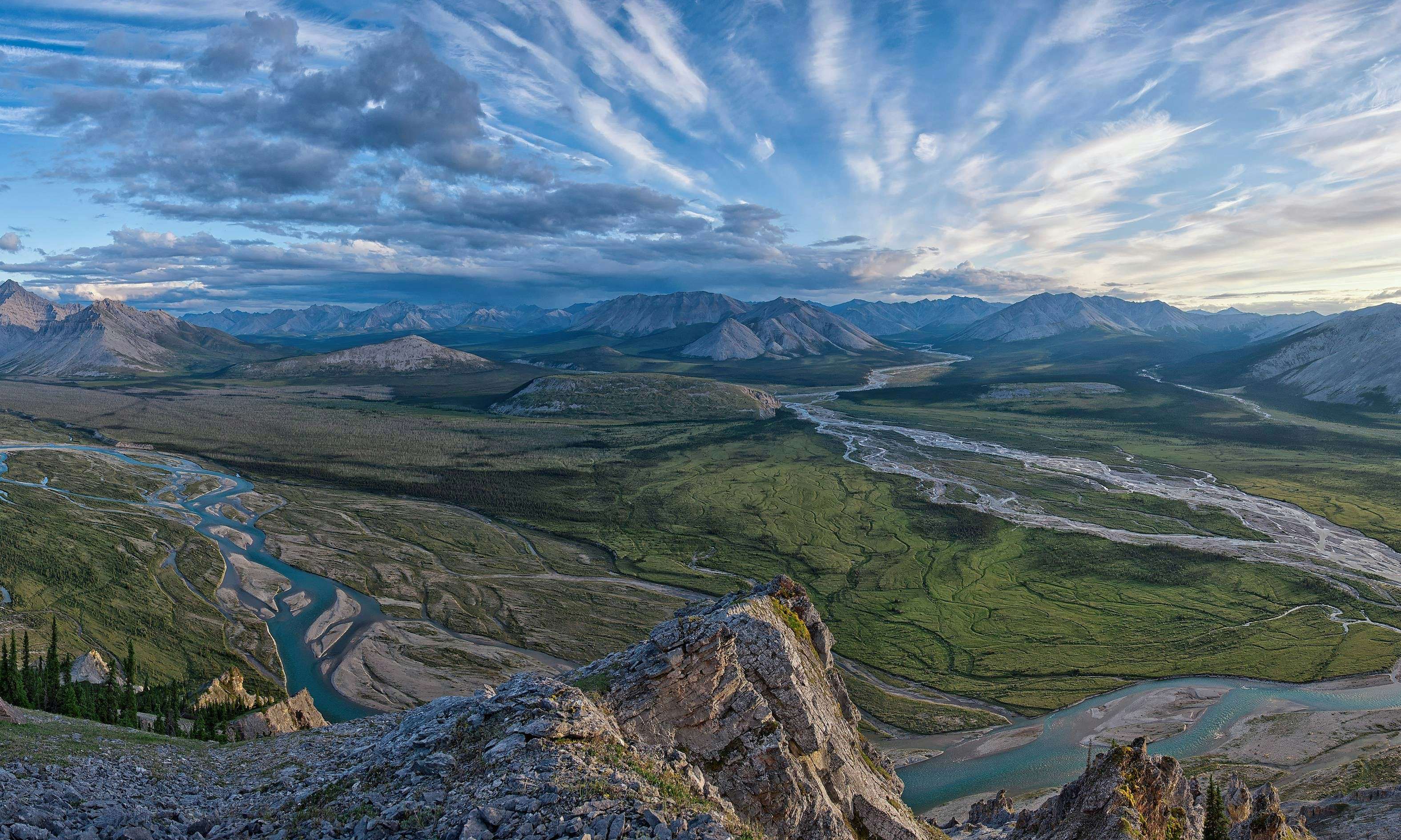 Photo: Royal Creek joins the Wind River, a tributary of the Peel River in northern Yukon Territory, Canada © Peter Mather/CPAWS