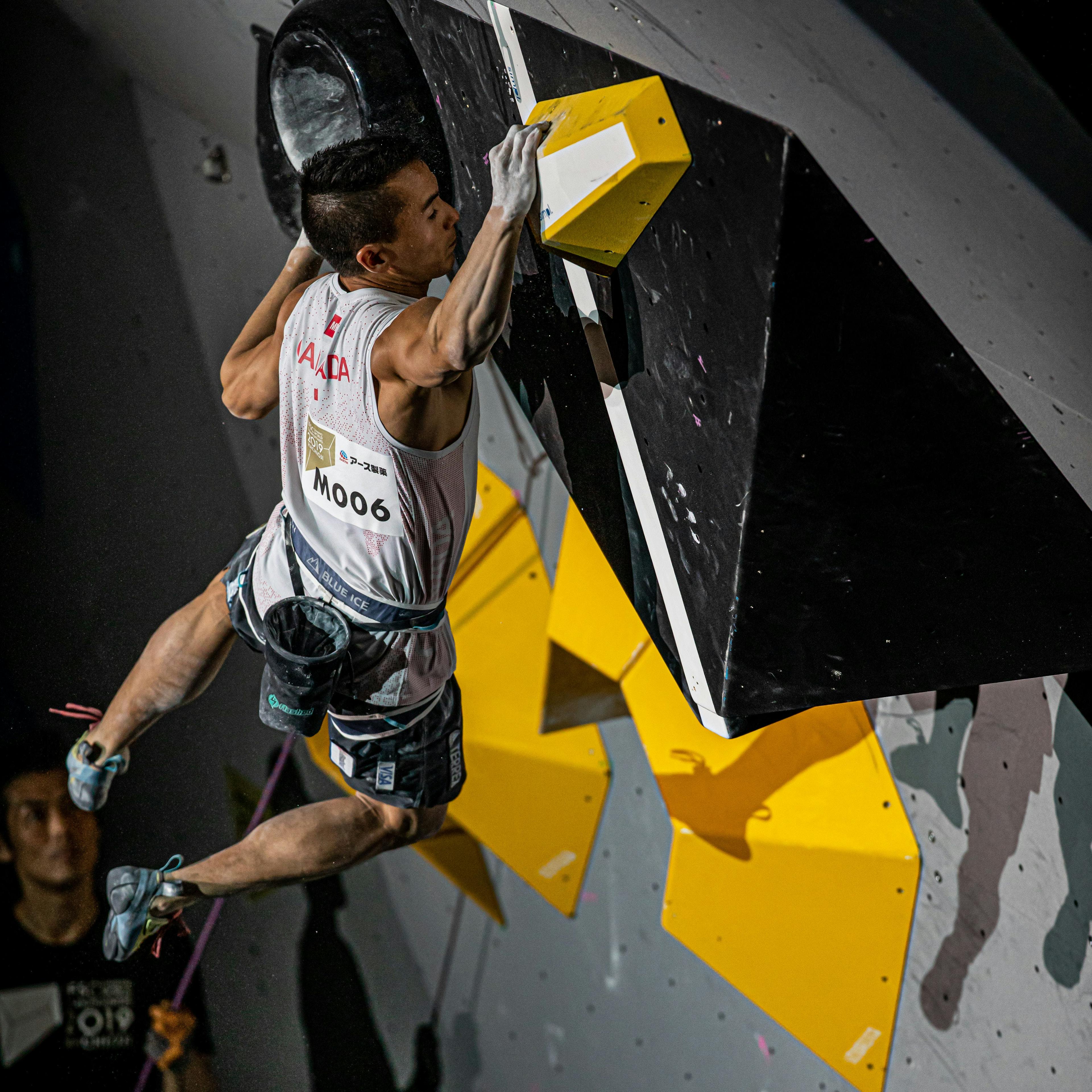 Sean McColl at the 2019 IFSC Climbing World Championships in Japan