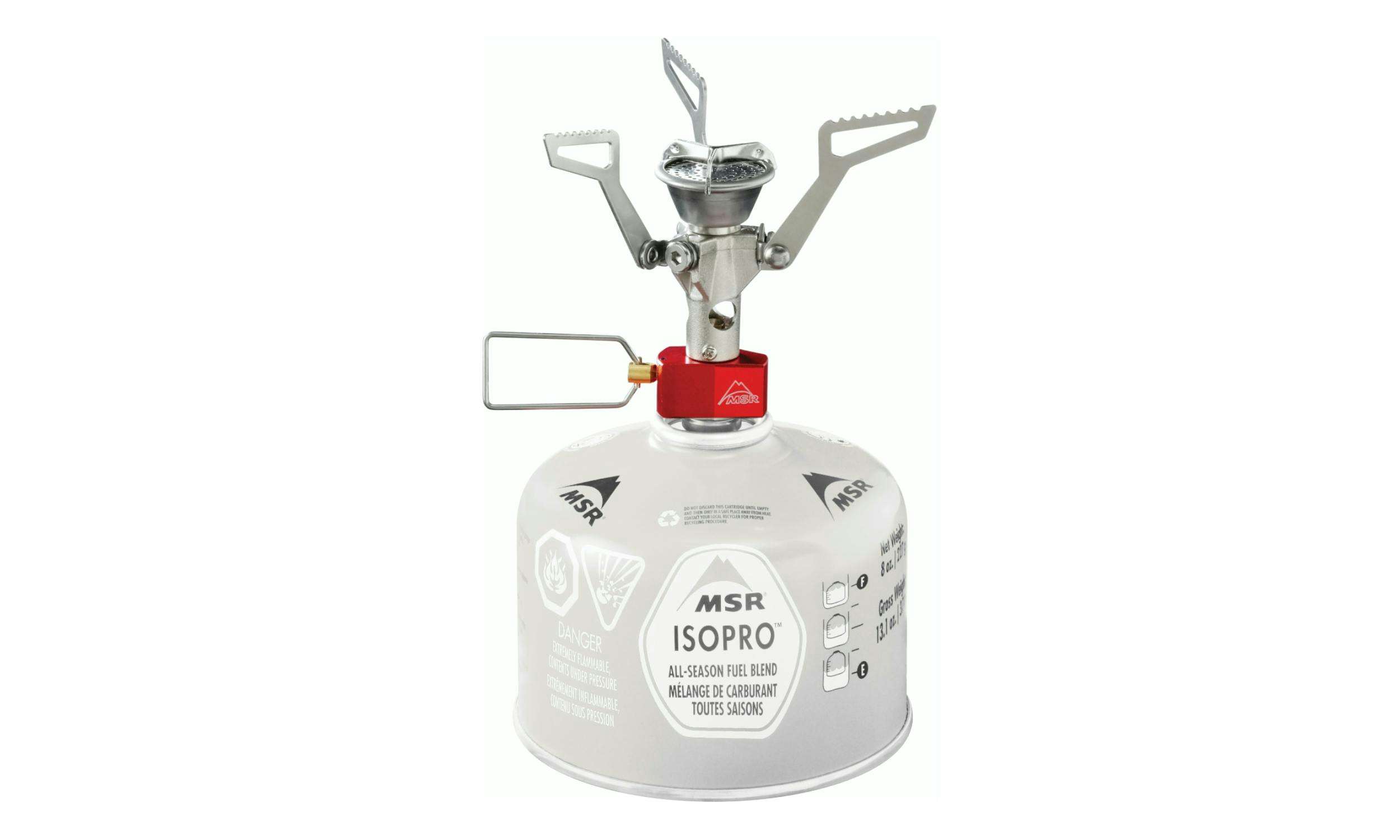 MSR camp stove for backcountry use