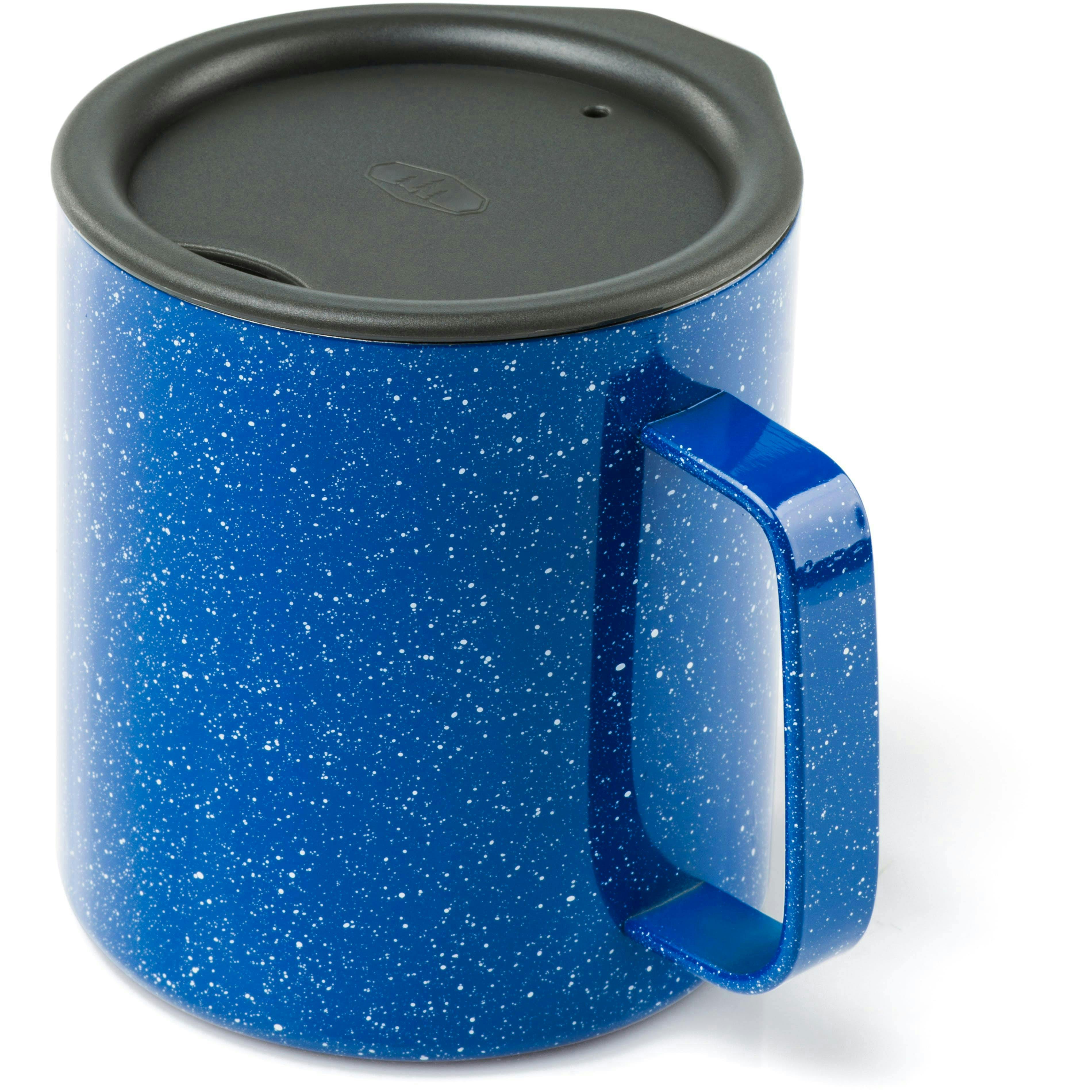 GSI blue enamel camp mug