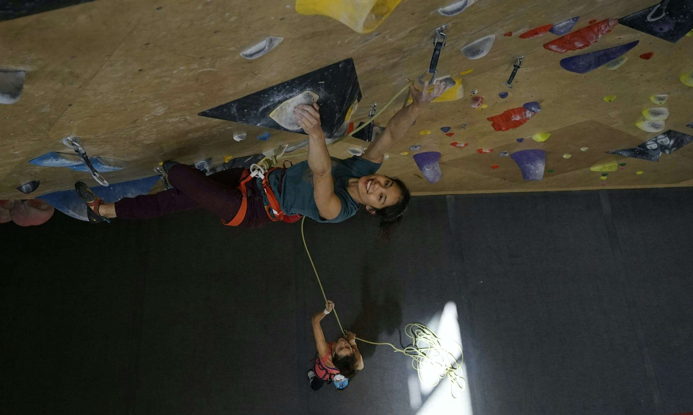 MEC Ambassador Alannah Yip climbing indoors
