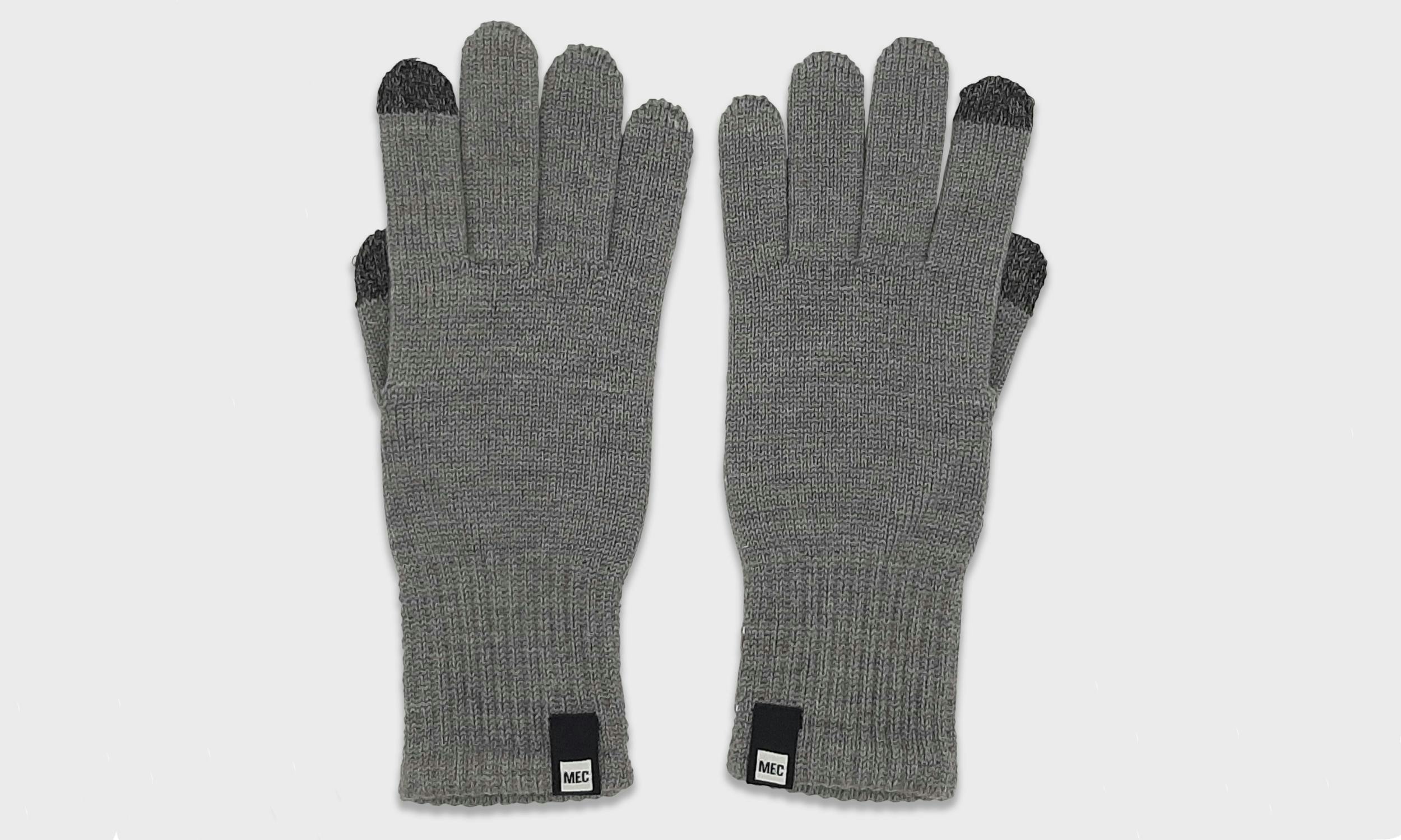 Grey MEC merino gloves