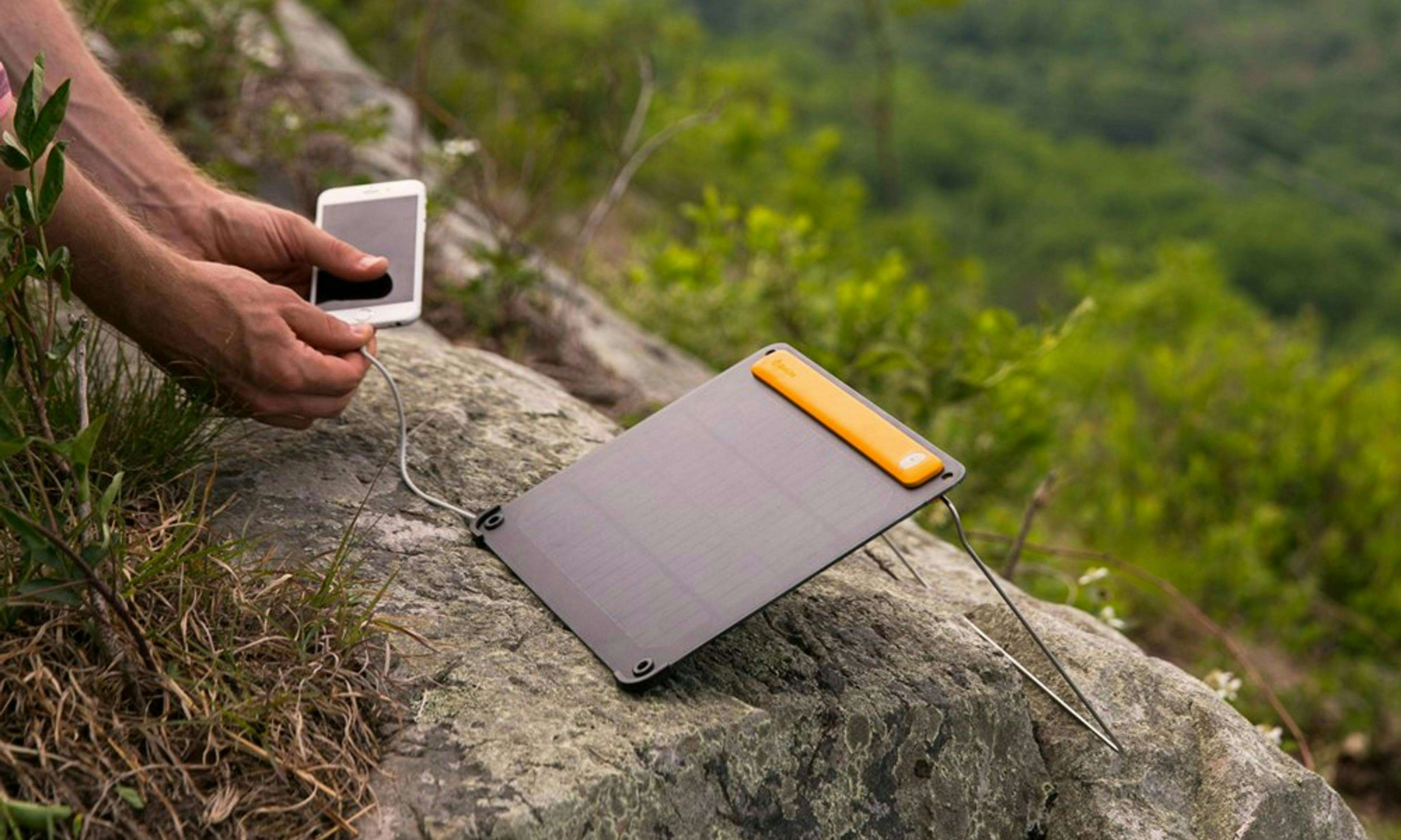 BioLite Solar Charger 5+ being used outside