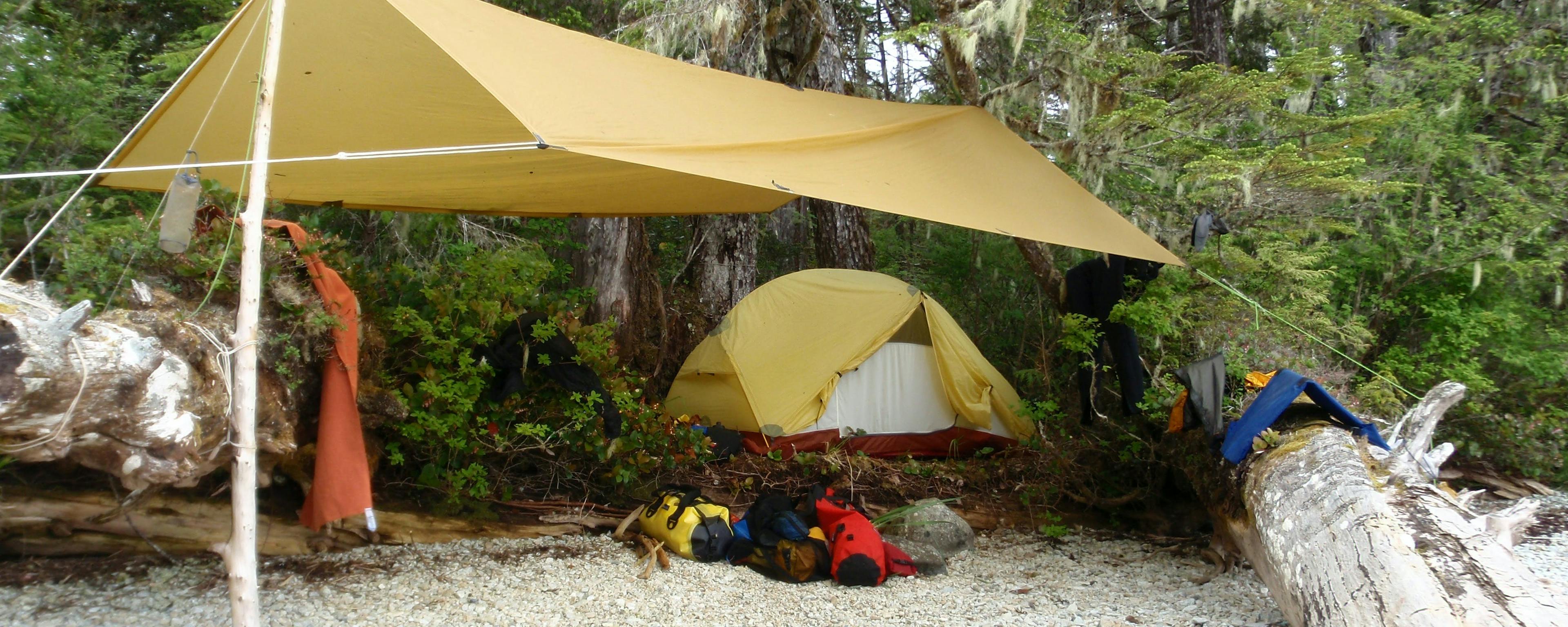 Tarp + tent = the ultimate camp set-up