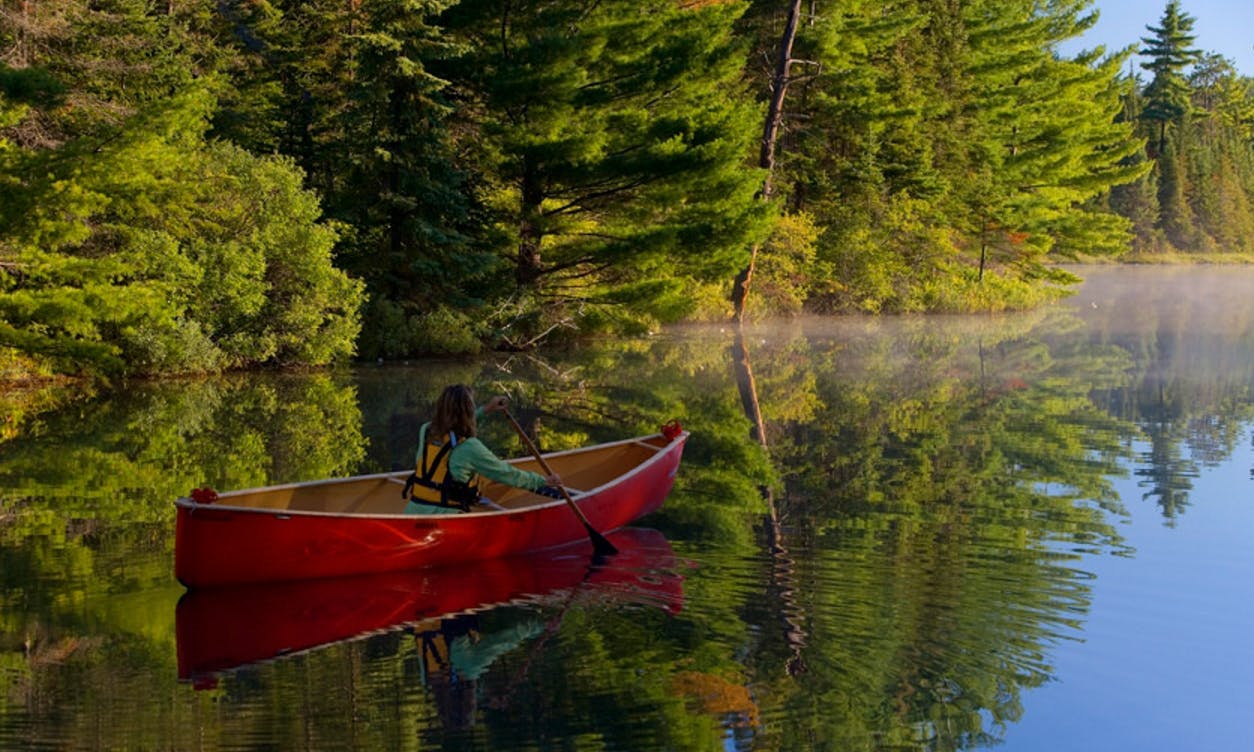 Canoeing in Lady Evelyn-Smootwater Provincial Park, Ontario