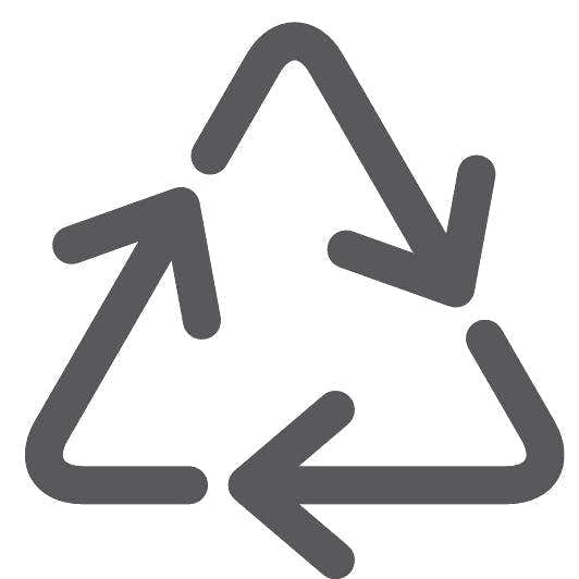 Recycled triangle icon