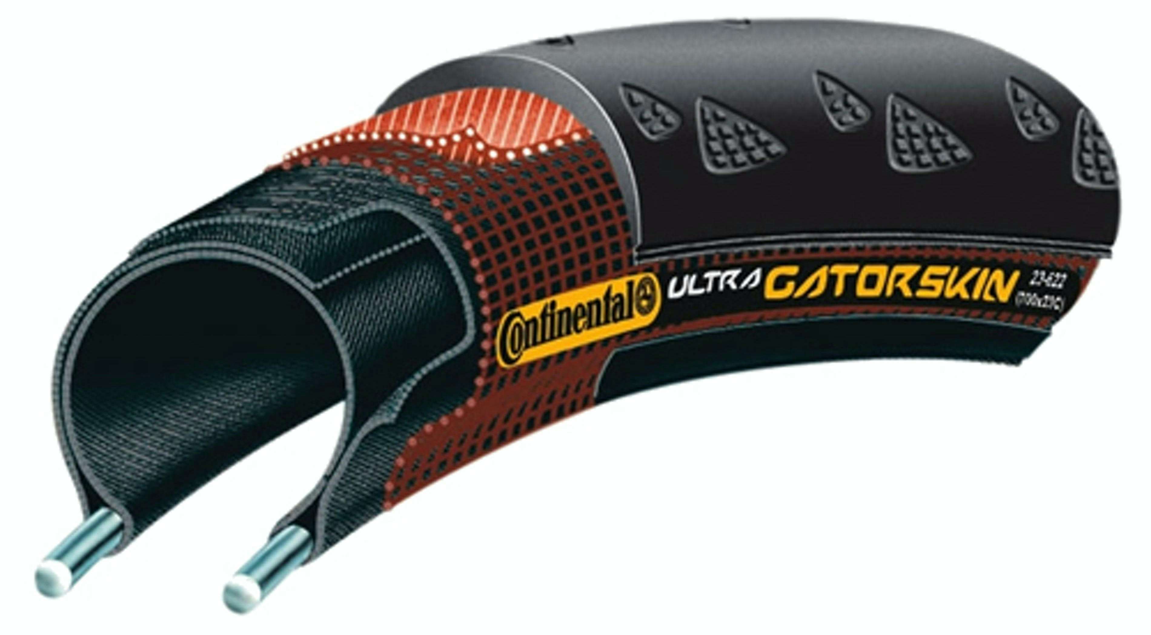 Cross-section of a Continental Gatorskin tire