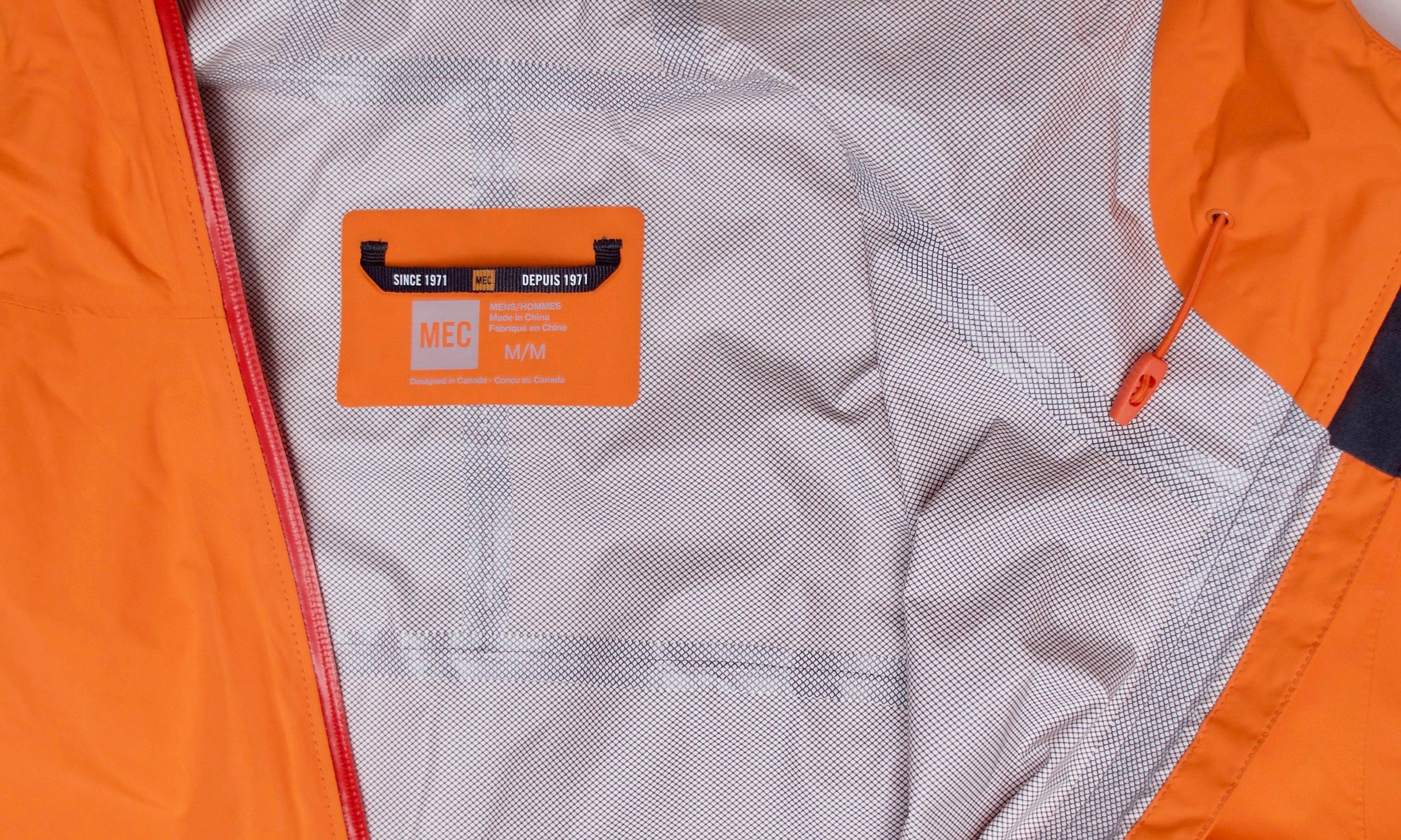 Close-up of MEC Hydrofoil Jacket