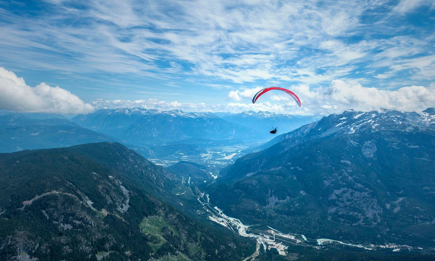 Paragliding in the Whistler area