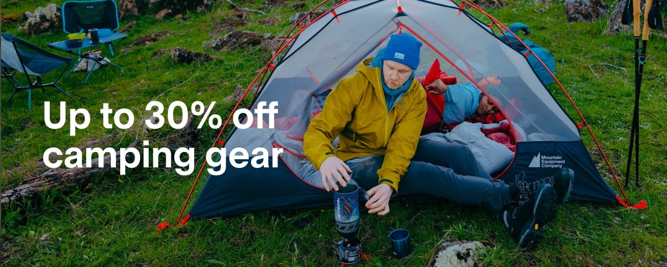 Up to 30% off camping gear