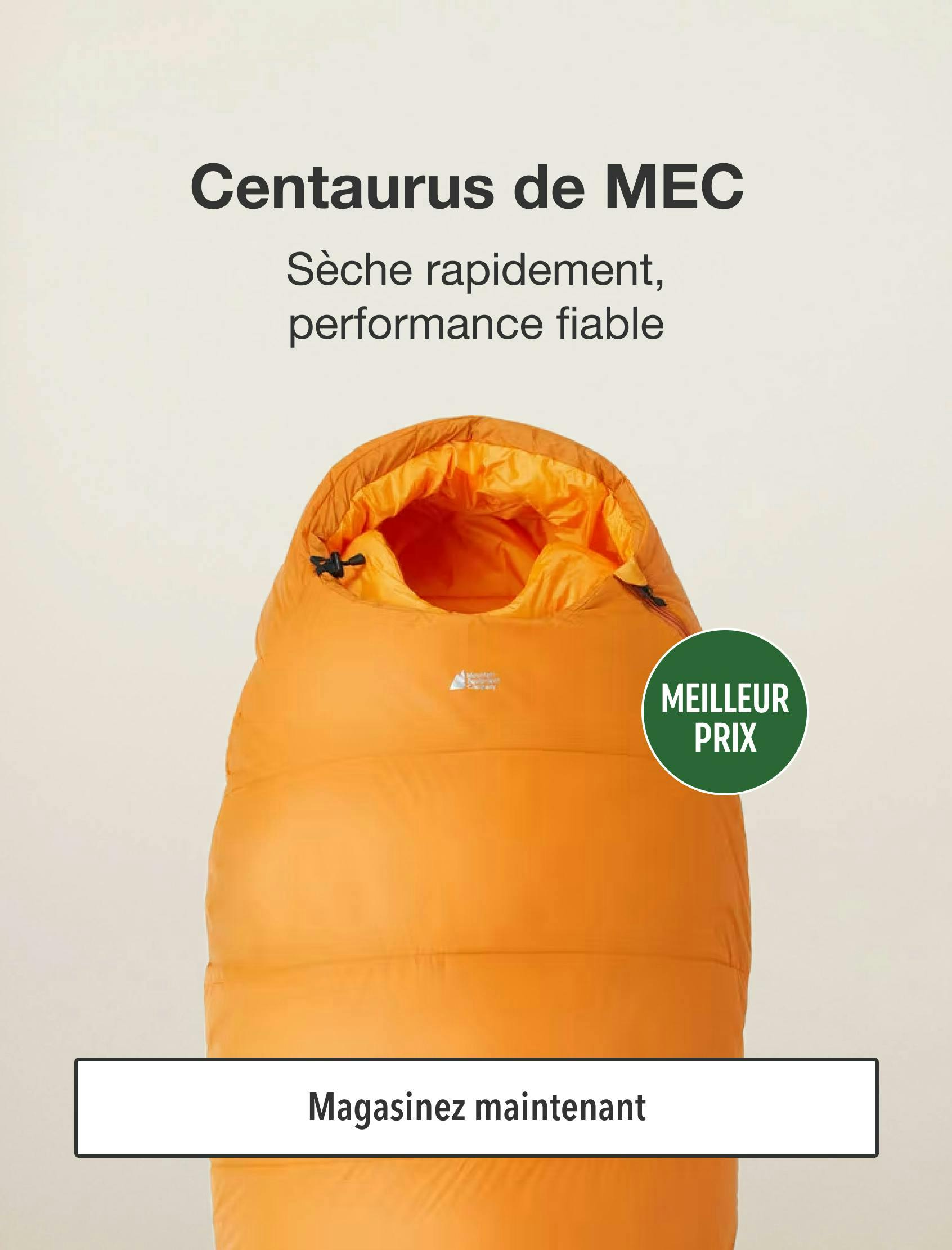 Centaurus de MEC   Sèche rapidement, performance fiable